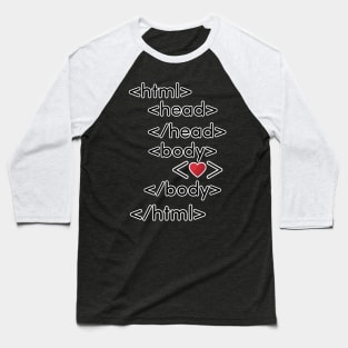 programmer's heart Awesome Design Baseball T-Shirt